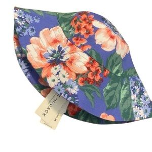 Janie & Jack Girls Sun Hat Floral Chin Strap New 6-12 months 🌷